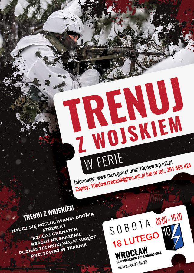 Plakat - trenuj z wojskiem