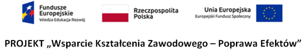 PROJEKT „Wsparcie Kształcenia Zawodowego – Poprawa Efektów”
