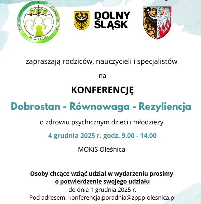 Zaproszenie na Konferencję Dobrostan-Równowaga-Rezyliencja