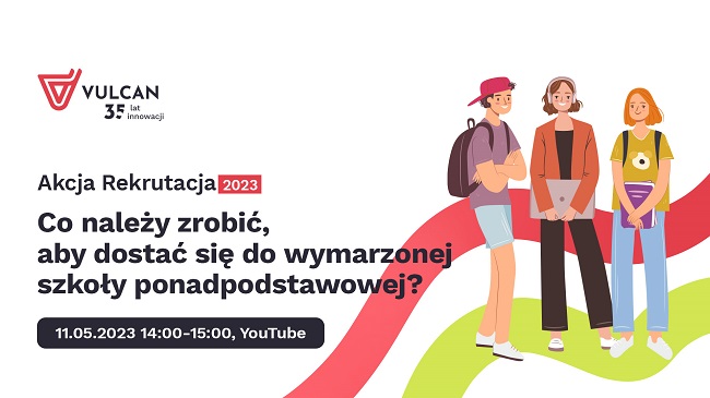 Baner reklamujący film instruktażowy na temat rekrutacji